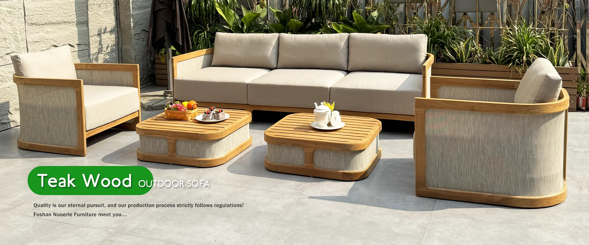 Teak Wood Outdoor диван Китай