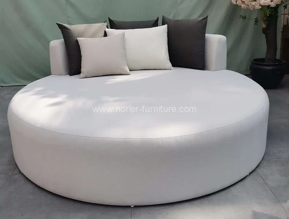 Waterproof Outdoor Furniture Round Sun Bed