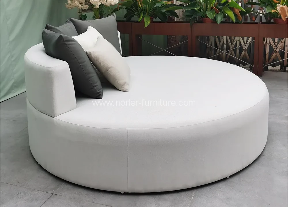 Waterproof Outdoor Furniture Round Sun Bed